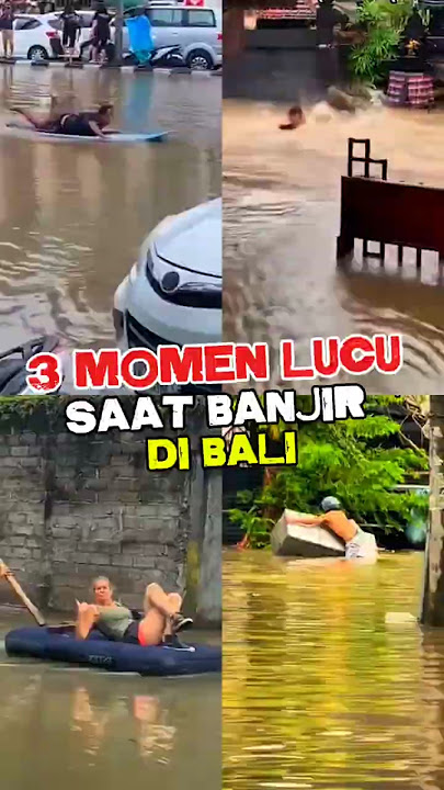 3 Momen Kocak Orang Bali Saat Banjir, Yang Terakhir Bikin Ngakak #shorts