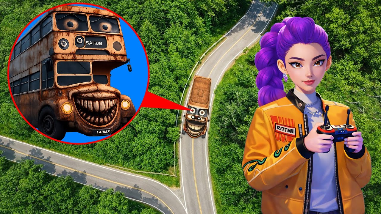 Drone capturó DING DUNG DUNG SAHUR con KPOP DEMON HUNTERS RUMI en la vida real !!