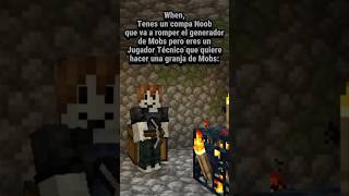 Jugador Técnico VS Jugador Noob #minecraft #memes #shorts #humor