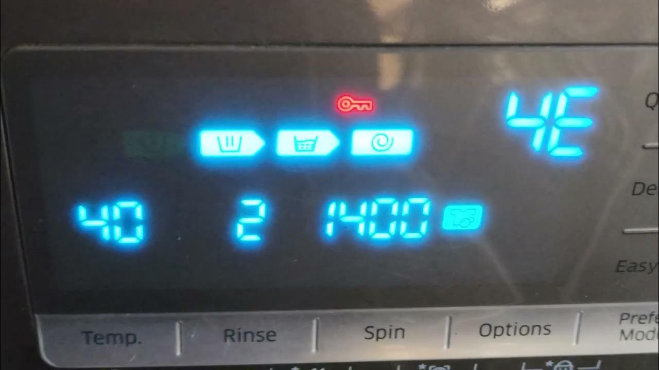 Samsung ecobubble washing machine 4E error code repairs; what does it