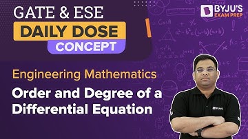 GATE 2024 | Engineering Mathematics | Order and Degree of a Differential Equation | ESE & GATE Maths
