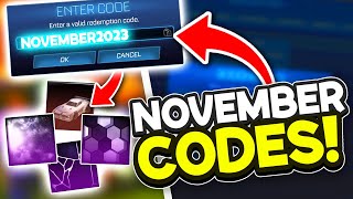 NEW NOVEMBER Redeem Codes In Rocket League