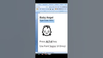 Baby Angel Symbol in MS Word  #computerthecourse #msword #viral #shorts