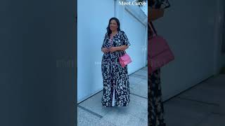 Meet.Curve-Multicolor Floral Flutter Sleeve Pocket Split Maxi Dress
