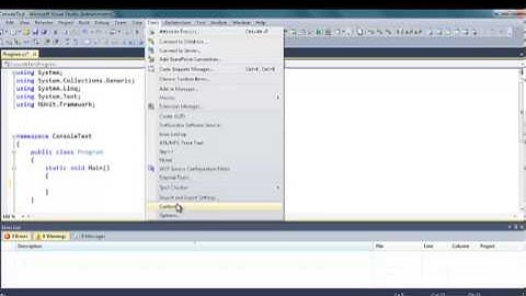 How to get line numbers in Visual Studio