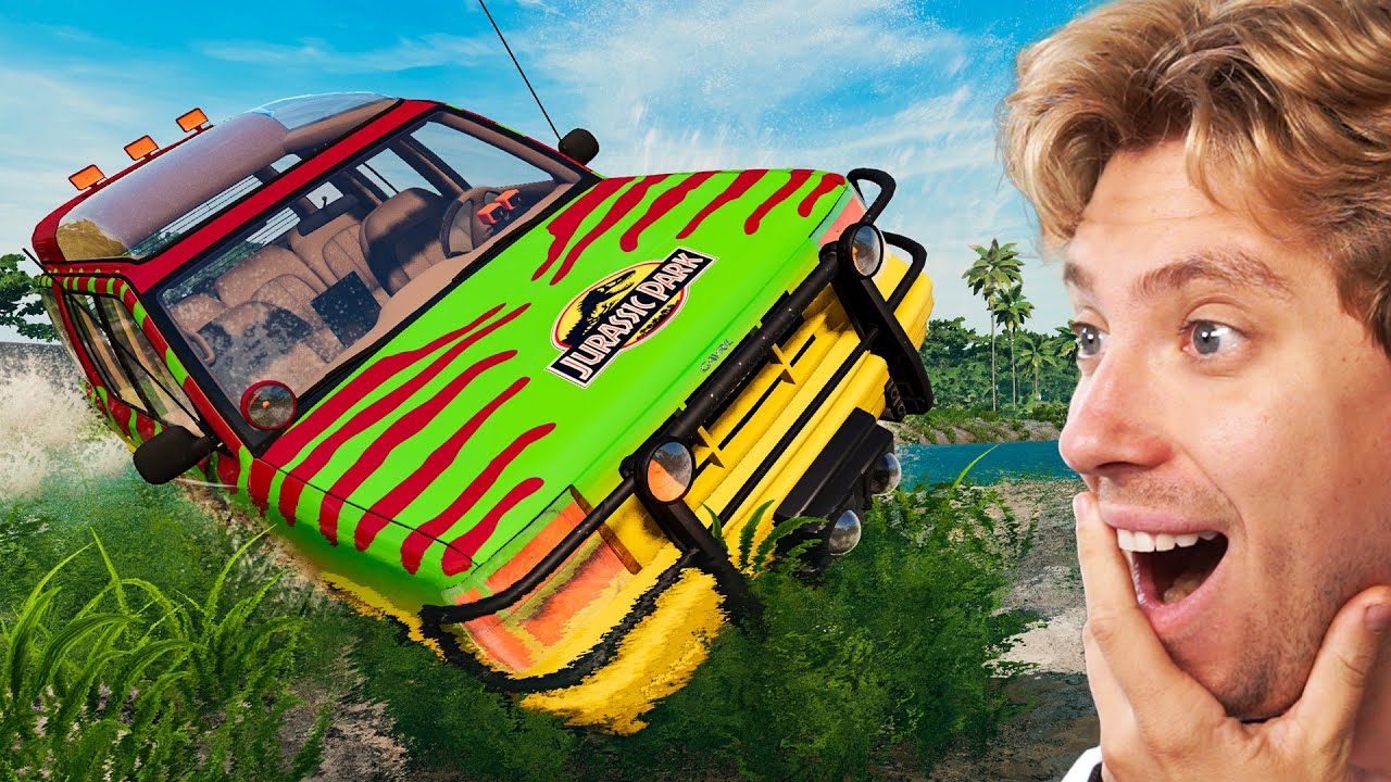Jeep из Юрского периода против СМЕРТЕЛЬНЫХ ДОРОГ в BeamNG