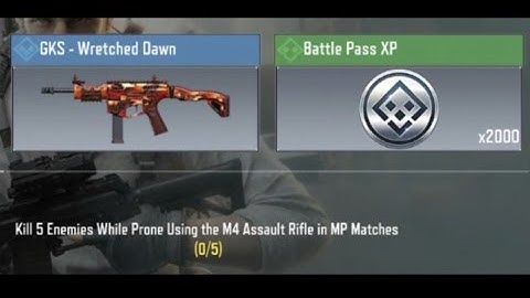 Kill 5 Enemies While Prone Using M4 Assault Rifle In MP Matches (0/5)