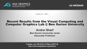 Andrei Sharf -- Recent Results from the Visual Computing and Graphics Lab @ Ben Gurion University