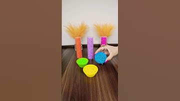 Satisfying Reverse Beads ASMR 🧡💜💕 #reverse #asmr #satisfying