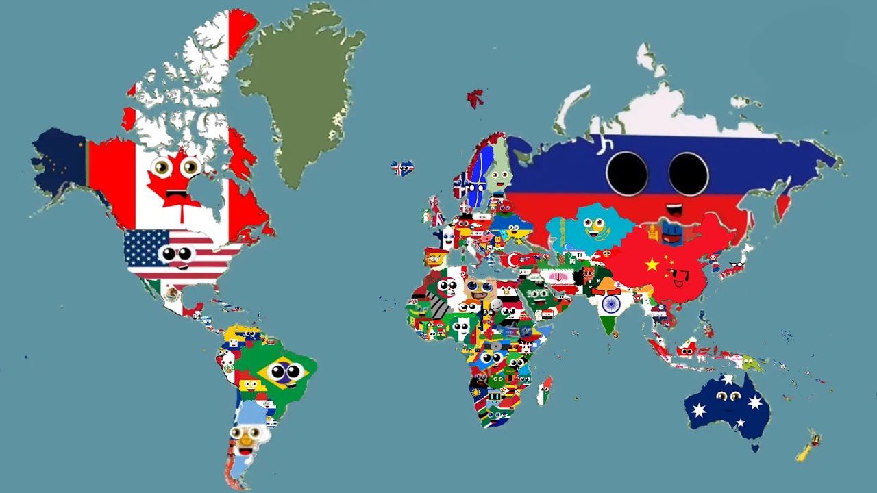 Countries of the world with flags collab Progress 8