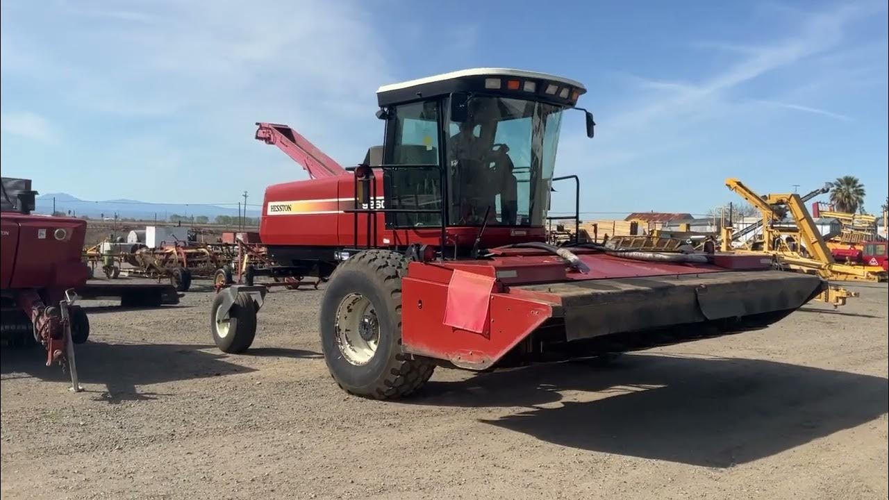 HESSTON 9260 Swather and Discbine Header YouTube