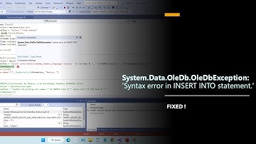 Syntax error in INSERT INTO statement acces database in Visual Studio