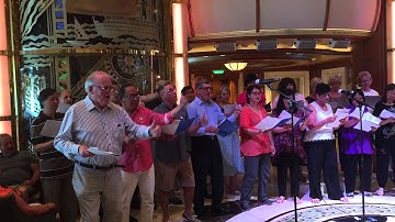 choir singing Blame it on the Boogie