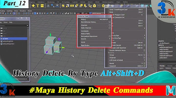 Delete By Type History In Maya | How To Use History Command Maya | Delete Object History In Maya
