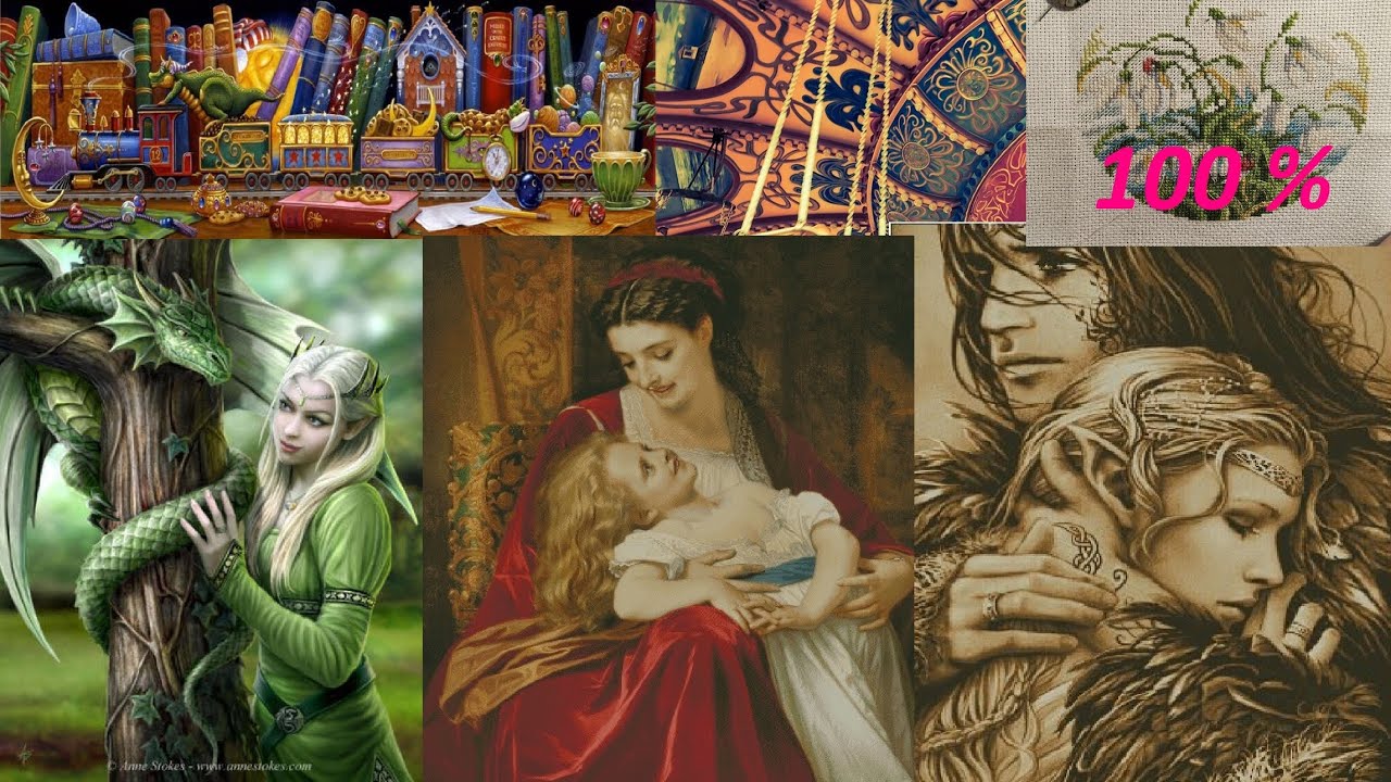 Карусель МНОГОЦВЕТКИ Круг 61)) Готовая работа Кларт / Химера / Вышивка ))