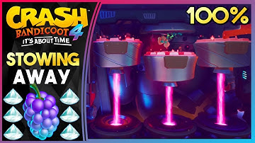 STOWING AWAY N.VERTED - HIDDEN GEM! ALL GEMS! - Crash Bandicoot 4: It
