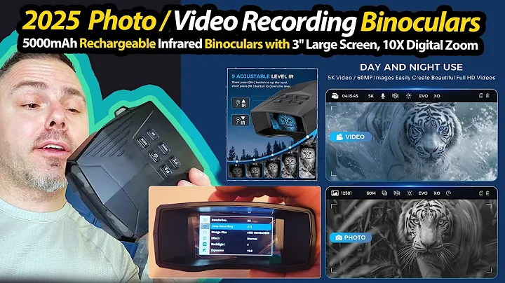 2025 Vtiisamao 5K Night Vision Googles - Video Recording Binoculars with Screen for Wildlife, Sports