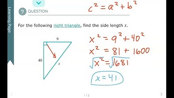 Introduction to the Pythagorean Theorem ALEKS Learning Path