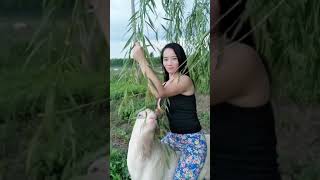 Girl Rides Her Goat 