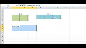 Multiplicación de dos matrices en Excel | Álgebra lineal