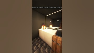 WORKING MIRROR in MINECRAFT #shorts #minecraft #tutorial