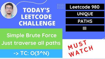 Leetcode 980 Unique Paths III - Hindi