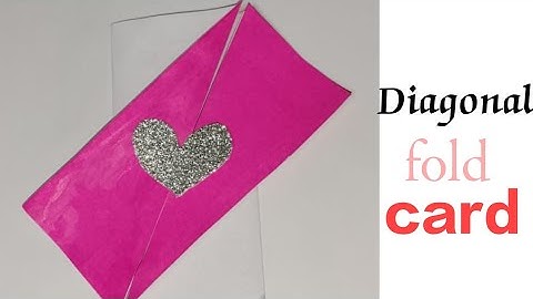 how to make diagonal fold card || diagonal fold card