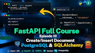 FastAPI Fundamentals Course Tutorial Episode 10: Insert/Create Data into PostgreSQL Database