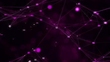 Abstract Neon Geometrical Lines With Moving Triangles And Dots (No copyright)