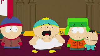 Cartman gets slapped by Kyle.