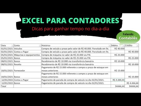 Vídeo: Posso usar o Excel para contabilidade?