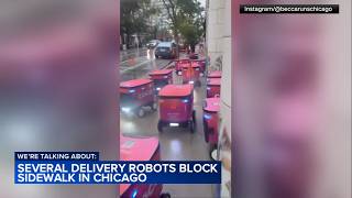 Delivery robots clog Chicago sidewalk Noticias