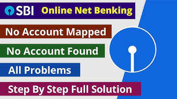 No Accounts Mapped For This Username | online sbi banking | no Account Mapped | sbi mapped problem