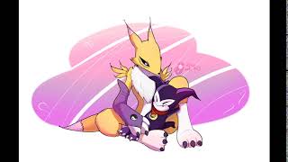 Renamon And Impmon Animation Practice