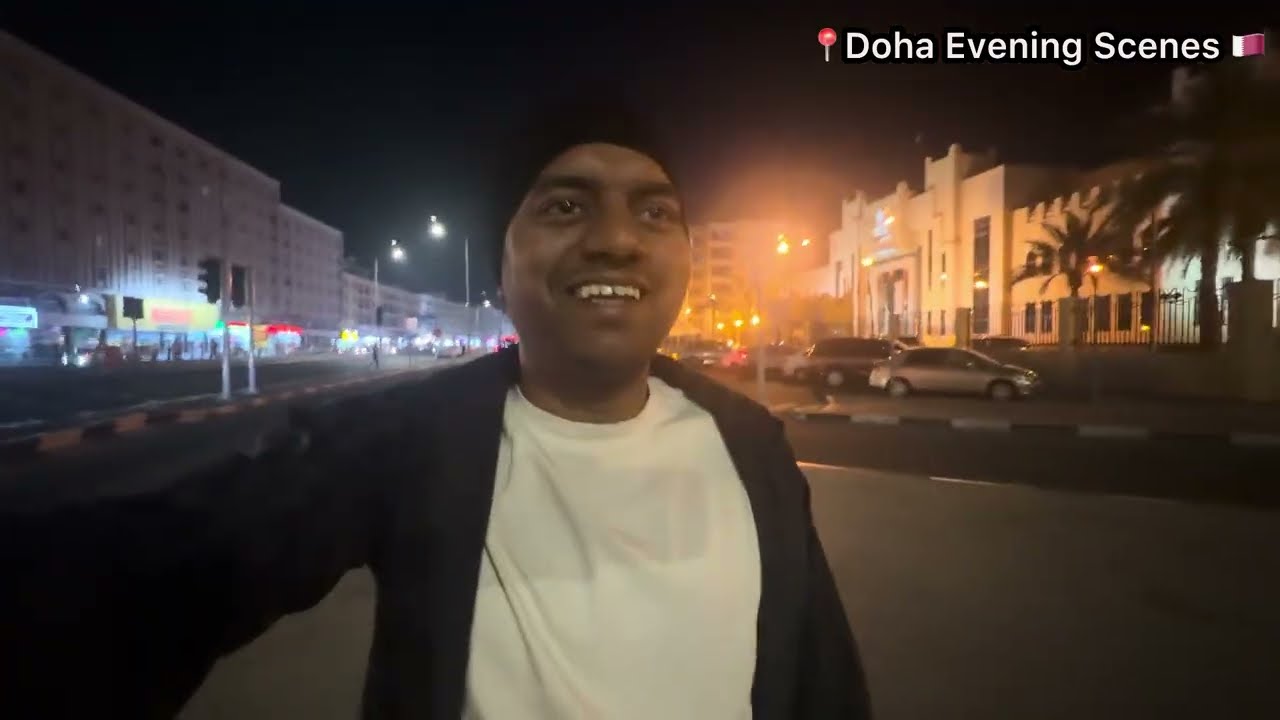 Doha Evening Scenes | Walking Through Qatar’s Beautiful Streets  #vlog #travel