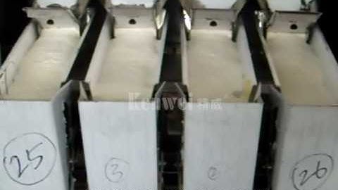 4 heads linear weigher for rice flour