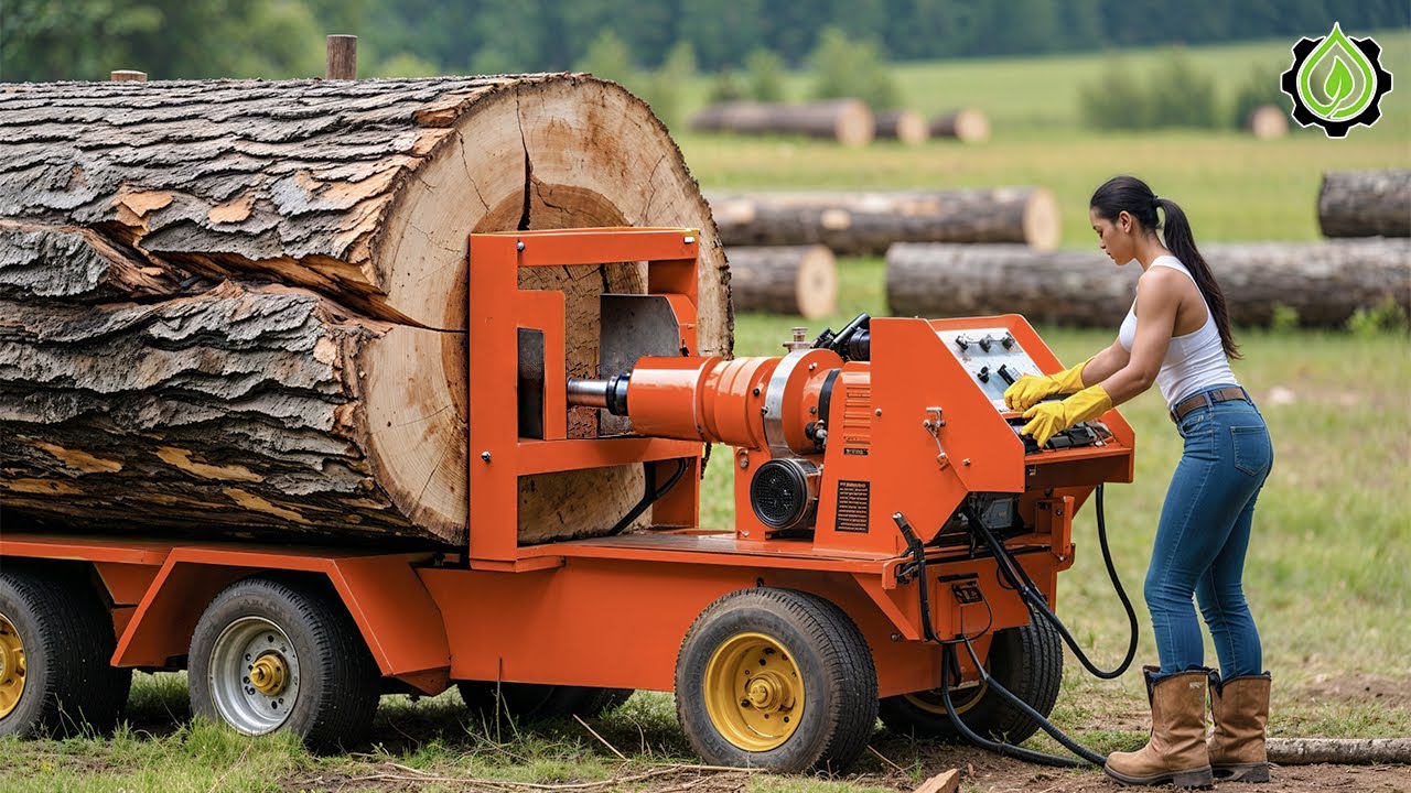 Fastest Biggest Firewood Processing Machine | Dangerous Big Chainsaw Cutting Tree machines #20