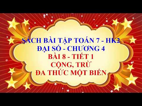 Video Toán học lớp 7 - SBT - Đại số - Chương 4 - Bài 8 -... - youtube