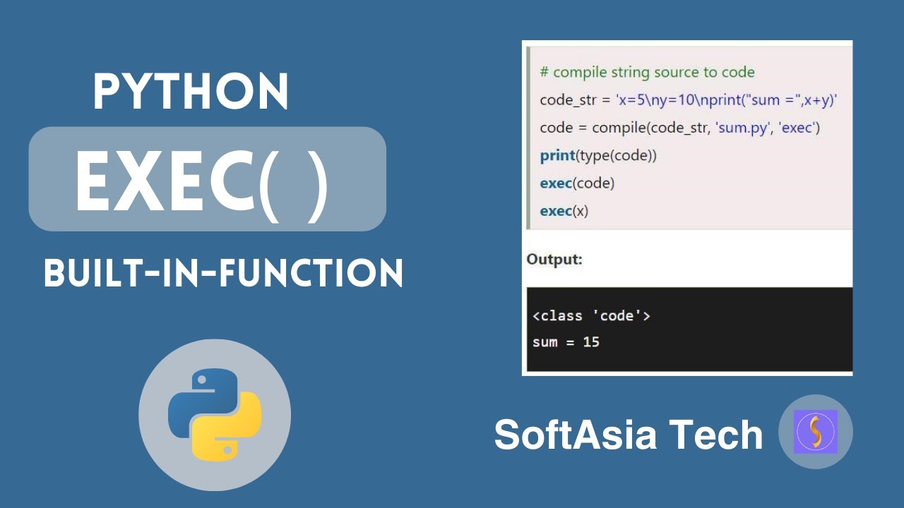 (MM) Understanding Dynamic Code Execution in Python with Exec() - YouTube