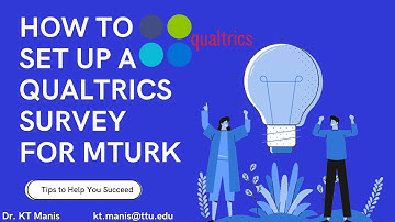 How to set up a Qualtrics Survey for mTurk