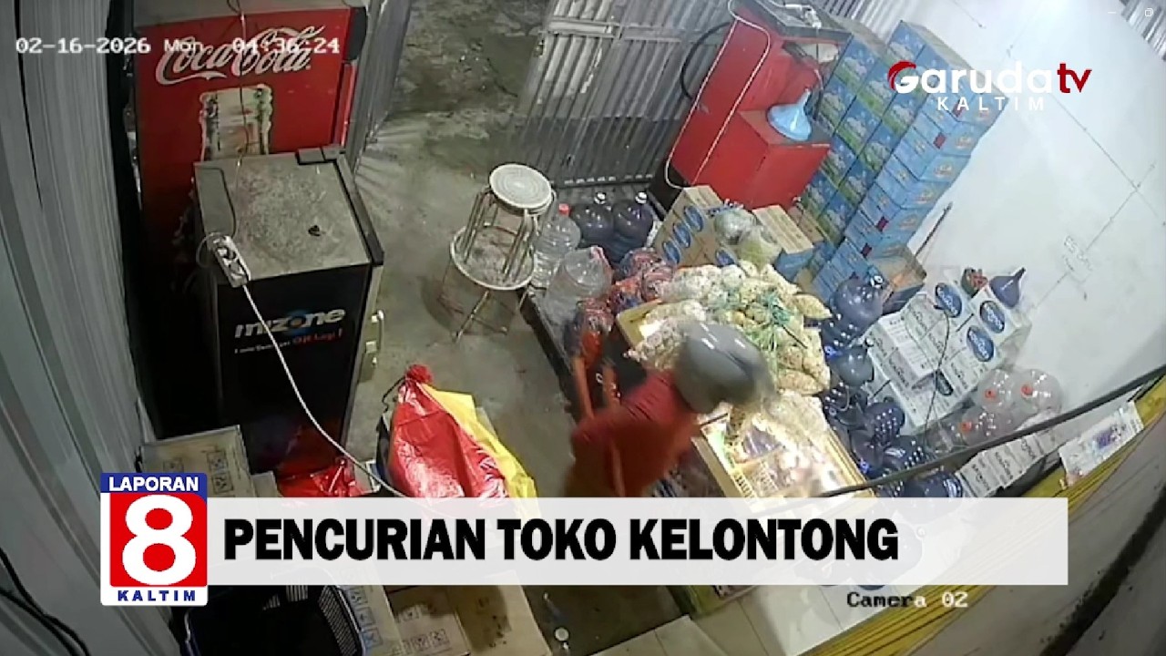 Terekam CCTV! Aksi Pencurian Toko Kelontong Di Balikpapan