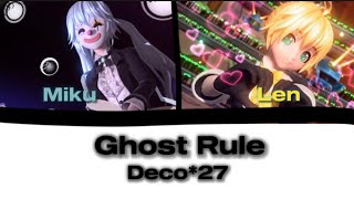 [ Ghost rule - DECO*27 ] Hatsune Miku and Kagamine Len mixed voice. (Lyrics - Kan,Rom,Eng)