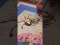 Painting a bumblebee (3/4) #watercolor #illustration #bee #bumblebee #painting