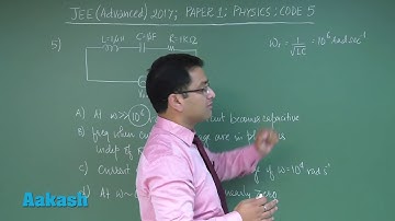 JEE Advanced 2017: Video Solution & Answer Key for Physics (Paper-1) Question 05