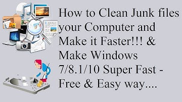 How to Junk files  Clean your Computer!  Windows 7/8/8.1/10 Super Fast - Free & Easyway (HINDI)