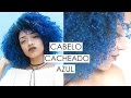 PINTANDO MEU CABELO CRESPO/CACHEADO DE AZUL EM CASA