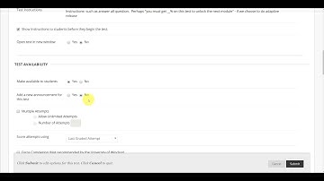 A detailed review of the test options in Blackboard
