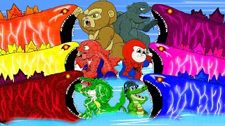 Crocozilla x Kong Godzilla Bloop: Monsterverse Identity, EVOLUTION Full Color SkullAnimation Cartoon