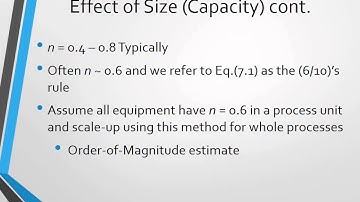Process Synthesis and Modeling - Capital Cost Estimation-Lecture 11