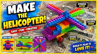 Make The Helicopter 🚁 |Easy DIY Building Blocks Helicopter for Kids#MakeTheHelicopter #HelicopterToy